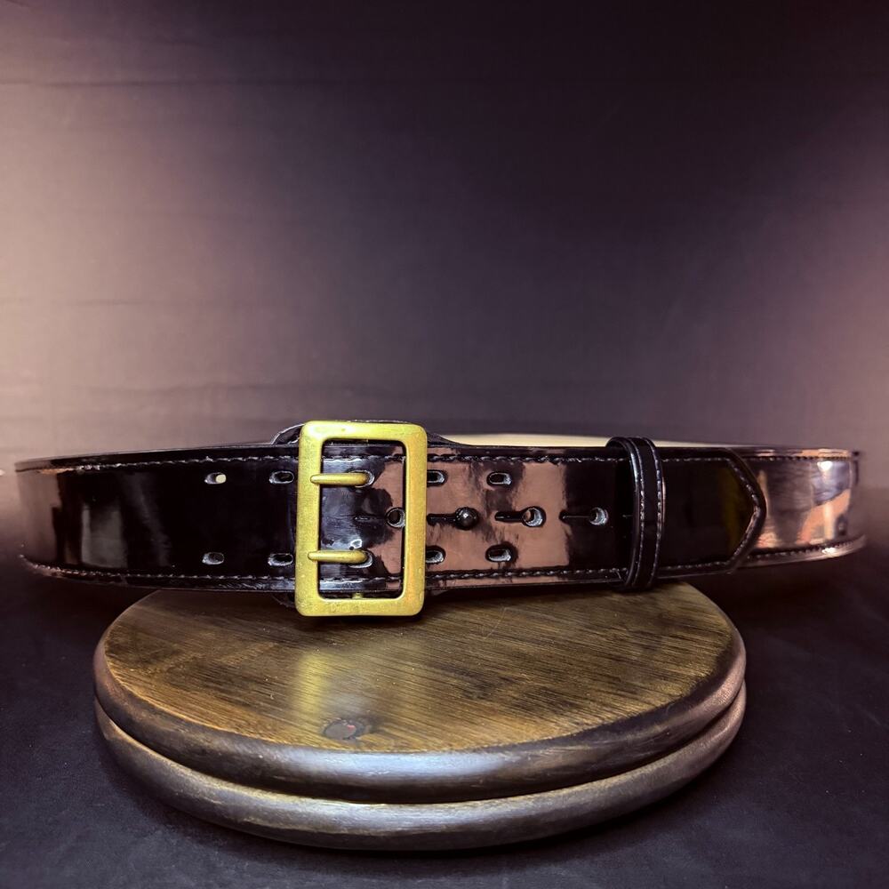 Gould & Goodrich Duty Belt Size 60" Sam Browne KWC 2508 Black Hi-Gloss Leather